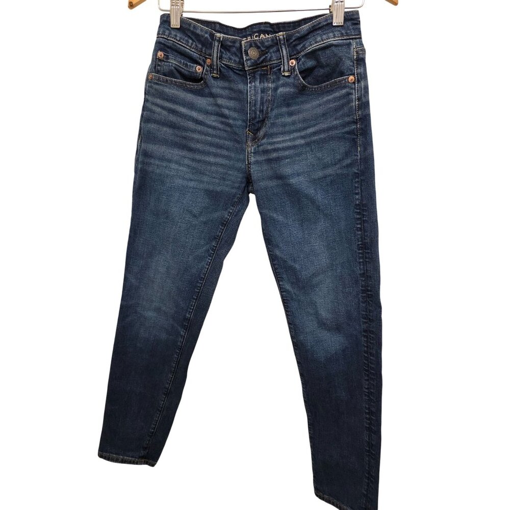 American Eagle Airflex+ Skinny Jeans Mens 26x30‎ Dark Wash Blue Denim Slim Fit